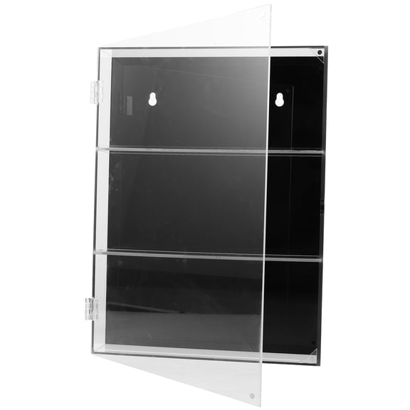 AURARMLET Wall Mounted Black Acrylic Sports Card Display Case for Baseball Basketball Storage and Collection