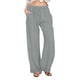 thumbnail image 1 of Pantalones Anchos Sueltos para las Mujeres Pantalones Rectos Sueltos Elásticos de Raya Casual con Bolsillo, 1 of 9