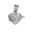 thumbnail image 1 of Sterling Silver 16" 1mm Box Chain Small Puffed Heart Locket Pendant Necklace, 1 of 2