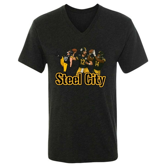 MENS V NECK Aaron Rodgers DK Metcalf TJ Watt Steel City Shirt T-Shirt