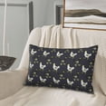 thumbnail image 5 of Sikiie Cartoon Rooster Print Plush Pillow Cover, Wrinkle-proof and Stain-resistant Pillow Protector without Pillow Core, Home Decoration-20"x30", 5 of 6