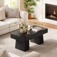 thumbnail image 5 of Tribesigns 47" Modern Coffee Table, Wood Rectangular Center Tables for Living Room, Black, 5 of 6