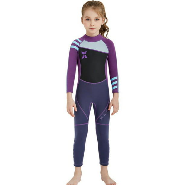 Fymall - Kids Girls Long Sleeve One Piece Wetsuits Swimsuits - Walmart.com - Walmart.com