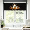 thumbnail image 2 of JOOCAR Happy Halloween Ghost Pumpkin Polyester Window Valance Curtain for Home Kitchen Living Room Bedroom Bathroom Decor 54x18 inch, 2 of 5