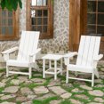 thumbnail image 3 of Garpans 3-Piece HDPE Outdoor Patio Dining Sets with Side Table, White, 3 of 9