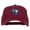 Wine, variant on South Carolina State Flag Map Embroidered Unstructured Washed Cap - White OSFM
