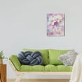 thumbnail image 2 of 12X16inch Pink Flower Canvas Wall Art Abstract Florals Watercolor Painting, Framed Artwork for Nursery, Living Room, Bedroom, Kitchen, Office - Elevate your Bathroom Décor, 2 of 7
