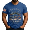 thumbnail image 3 of Havenx Men's We the People T-Shirt American Flag Design Crewneck Shirts Short Sleeve Graphic Tshirts Freedom We the People Classic Summer Tops,Royal Blue 2XL, 3 of 4
