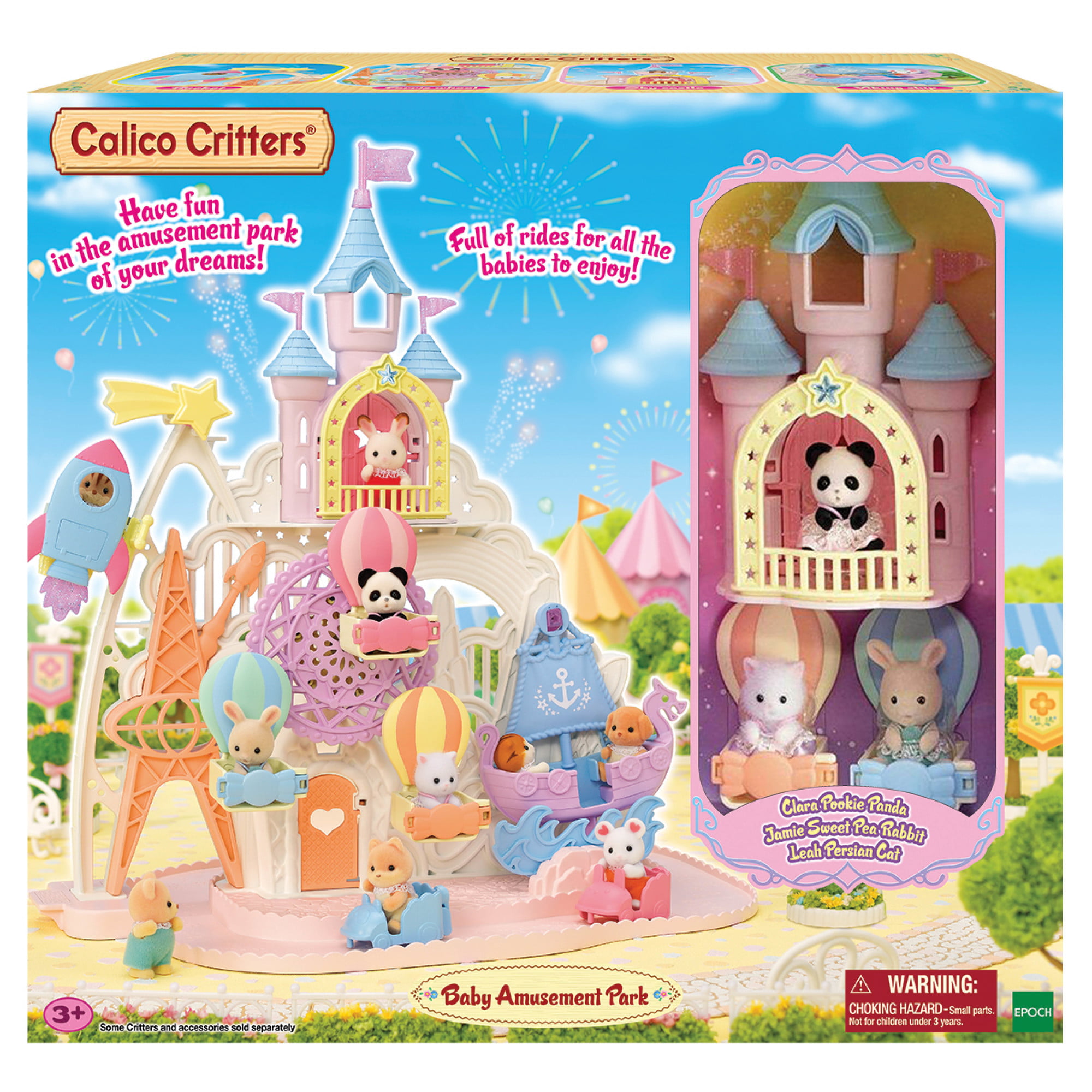 Calico Critters Baby Amusement Park, Dollhouse Playset with 3 