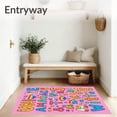 thumbnail image 3 of ODIKA 3x5 Machine Washable Non-Slip Area Rug, Whimsical Alphabet Parade With Playful Characters And Dancing Letters Ultra Soft Rug, None, 692701, 3 of 7