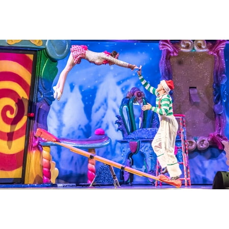 Framed Art for Your Wall Acrobats Christmas Show Cirque Du Soleil 10x13