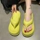 thumbnail image 1 of Chanclas de plataforma de cuña para mujer, chanclas de verano para exteriores, chanclas de EVA con realce, sandalias de playa, 1 of 5