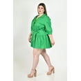 thumbnail image 2 of Vestido camisero con falda a capas Roman Fashion /Tallas Extras, 0214 (Verde) verde 36, 2 of 6