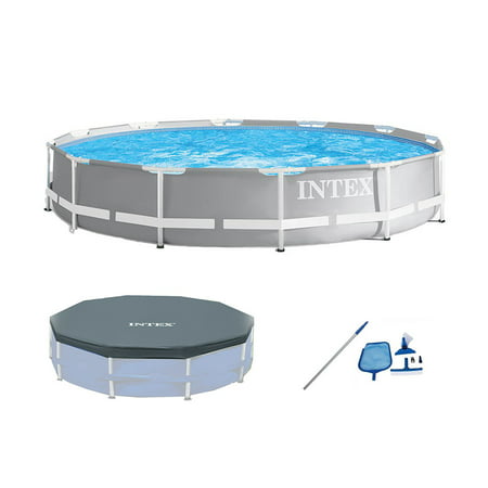 Intex 26711EH 12ft x 30in Prism Above Ground Pool Set w/ Cover & Maintenance