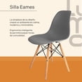 thumbnail image 3 of Set de Comedor Mesa Transparente con vidrio + 4 Sillas Eames gris, 3 of 8