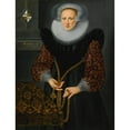 thumbnail image 2 of Dutch School 15x18 Gold Ornate Wood Frame and Double Matted Museum Art Print Titled - Portrait of Aefge Gijbland (1581-1625) (1598), 2 of 4