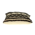 thumbnail image 4 of Black and Sand Woven Decorative Pillow, 4 of 6
