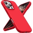 thumbnail image 1 of KOMI Designed for iPhone 16 Pro Max Case,Shockproof Liquid Silicone Protective Phone Case with Soft Anti-Scratch Microfiber Lining Ultra Slim Drop Protection Phone Cover 6.9 inch Red, 1 of 5