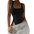 thumbnail image 1 of EGNMCR Womens Unitard Bodysuit Workout Rompers Solid Color One Piece Summer Halter Outfits Shorts Jumpsuits Gym Yoga Fashion Clothes, 1 of 5