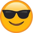 thumbnail image 1 of Smiling Face with Sunglasses Emoticon Peel and Stick Wall Art Decal Stickers Kids Baby Room Bedroom School Nursery Durable Peel and Stick High-Quality Vinyl Decal Safely Removable Sticker 20x12 inch, 1 of 2