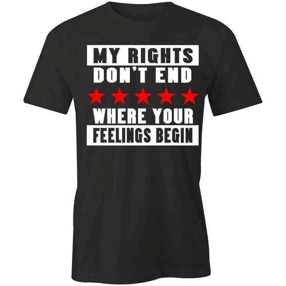 My Rights Don't End T-Shirt | Patriotic American Black Tee Gift