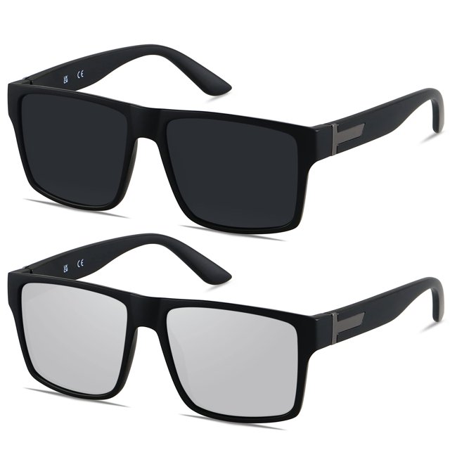 Gafas de sol cuadradas polarizadas LYZOIT sobredimensionadas con protección UV400 para hombres y mujeres