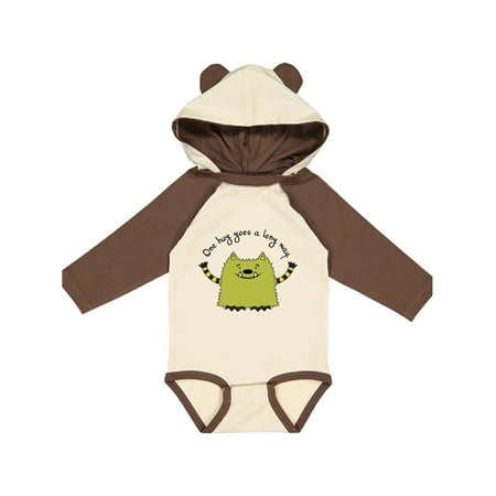 

Inktastic One Hug Goes a Long Way- Whatif monster Gift Baby Boy or Baby Girl Long Sleeve Bodysuit