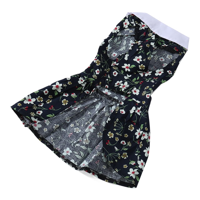Floral Puppy Dress, Pullover Design Soft Dog Dress Breathable For Spring For Daily Party XS,S,M,L