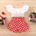 thumbnail image 2 of Sngxgn Toddler Girl's 2 Piece Outfits Short Sleeve Twist Tee with Flare Pants Cute Set(Red,86), 2 of 7