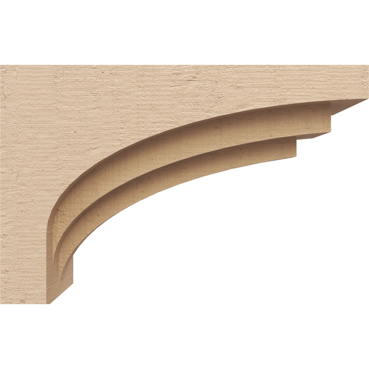 5"W x 15"D x 10"H Classic Rockford Rough Cedar Woodgrain TimberThane Corbel, Primed Tan