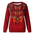 thumbnail image 5 of Camisas navideñas para mujer, sudadera ligera con cuello redondo de manga larga estampada, camisetas cómodas gráficas Pompotops gfhjh14576, 5 of 5