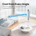 thumbnail image 3 of Dreo Tower Fan for Bedroom, 42 Inch Bladeless Fan, 90° Oscillating Fan, Quiet Floor Fan with Remote, LED, 6 Speeds, 4 Modes, 12H Timer, Standing Fans for Home Living Room Office, White, 3 of 7