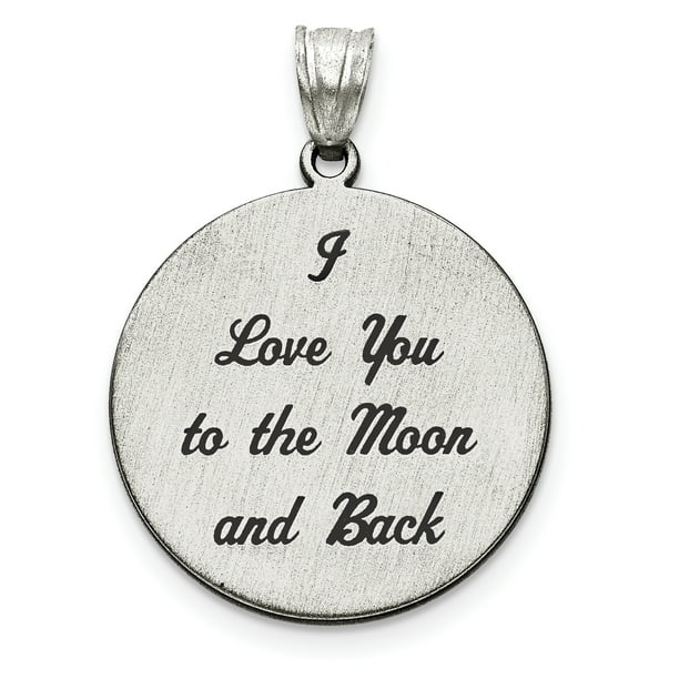 Icecarats Ss Brushed I Love You To The Moon Back Pendant Charm Necklace Talking Saying Phrase Disc S Love Message Walmart Com Walmart Com Icecarats Ss Brushed I Love You To The Moon Back Pendant Charm Necklace Talking Saying Phrase Disc S Love Message Walmart Com Walmart Com
