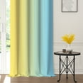 thumbnail image 6 of Lfeey Blackout Curtain for Living Room 63 inch Length, Light Blue Yellow Gradient Curtain, 2 Panels, 6 of 7