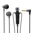 thumbnail image 1 of Matsuzay Auriculares con cable de 3,5mm, micrófono de condensador, volumen ajustable, auriculares internos para chat en línea, auriculares de recogida Cables de audio/vídeo Negro, 1 of 6