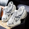 thumbnail image 5 of [Breathable Sneakers] Chunky Breathable Mesh Men's Sneakers | Retro Low-Top Lace-Up Casual Shoes with Thick Cushioned PVC Sole for Running, Walking & Daily Wear - All-Season Comfort & Height Boost, 5 of 9