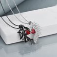 thumbnail image 4 of Collar de Pareja JM de plata de ley 925 con símbolo de amor para él y ella, 4 of 5