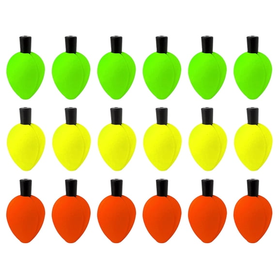 18pcs Floating Bobbers Indicators Fishing Bobbers for Freshwater Saltwater Foam Indicators Float Fly Fishing Float