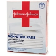 JOHNSON & JOHNSON Red Cross First Aid Triple Layer Non-Stick Pads 3 Inches X 4 Inches 10 Each