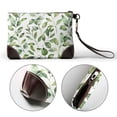 thumbnail image 5 of Leather Clutch 8 X 5. 5 In Wrist Strap And Hand Bag Easy To Carry Lightweight Waterproof And Durable Watercolor Light Green Leaves (1), 5 of 6