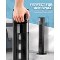 thumbnail image 3 of Ktaxon 32" Bladeless Tower Fan, Portable Floor Fan with Remote Control, Adjustable 90° Oscillating, 3 Speeds, 3 Modes & 7.5H Timer, Ultra-Quiet Cooling Fan for Home Office Bedroom, Black, 3 of 9