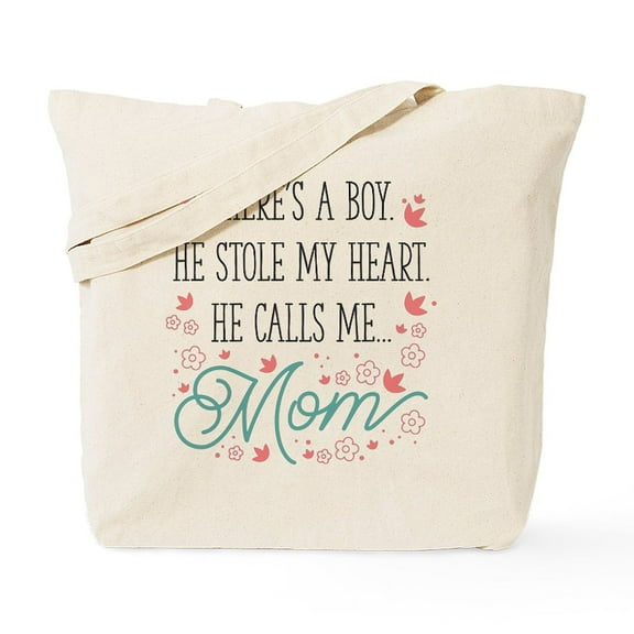 CafePress - He Calls Me Mom Tote Bag - Unisex Canvas Tote Bag, Beige, 1-Piece