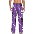 thumbnail image 2 of GZHJMY Halloween Civet and Skull Pajama Pants For Men, Men's Separate Bottoms, Small, Lounge Pants with Pockets, Christmas New Year Birthday Gifts, Small, Christmas New Year Birthday Gifts, Small, 2 of 7