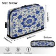 thumbnail image 3 of Standing Pencil Case with Base Large Capacity Stationery Pouch Pen Bag with Zipper for Women Men Blue and White Batik Pattern, 3 of 7