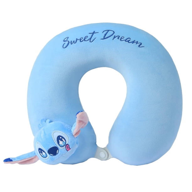 Almohada de viaje para cuello MINISO Disney Stitch, espuma viscoelástica, lavable