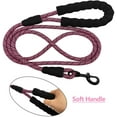 thumbnail image 4 of NANAHuangHeavy Duty Rope Dog Leash, 3/4/5/6/7/8/10/12/15 FT Nylon Pet Leash, Soft Padded Handle Thick Lead Leash for Large Medium Dogs Small Puppy (1/2" * 6', Black), 4 of 8