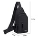 thumbnail image 3 of Bolsa de mensajero de los hombres Correa para el hombro Bolsa de mensajero de pecho con agujero USB y auriculares Agujero Senderismo Mochila Multiusos, 3 of 7
