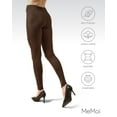 thumbnail image 6 of MeMoi Sleek Footless Cotton Blend Sweater Tights - Womens - Female (Medium/Large, Chocolate Chip), 6 of 9