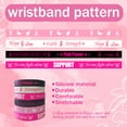 thumbnail image 5 of Breast Cancer Awareness Accessories,Breast Cancer Bracelets,Pink Ribbon Pins,Breast Cancer Tattoo Stickers Breast Cancer Gifts Silicone Wristbands Party Favors Party Supplies Gifts for Women Girls, 5 of 6