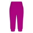 thumbnail image 4 of FRSASU Women's Yoga Capri Pants Loose Soft Workout Sweatpants Solid Color Causal Lounge Pants with Pockets Pink, 4 of 6